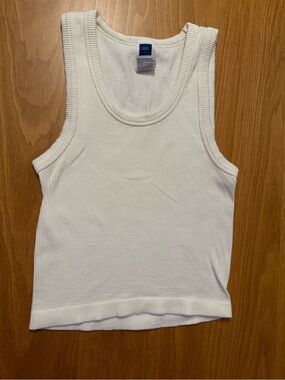 Old Navy White Ribbed Tank Top